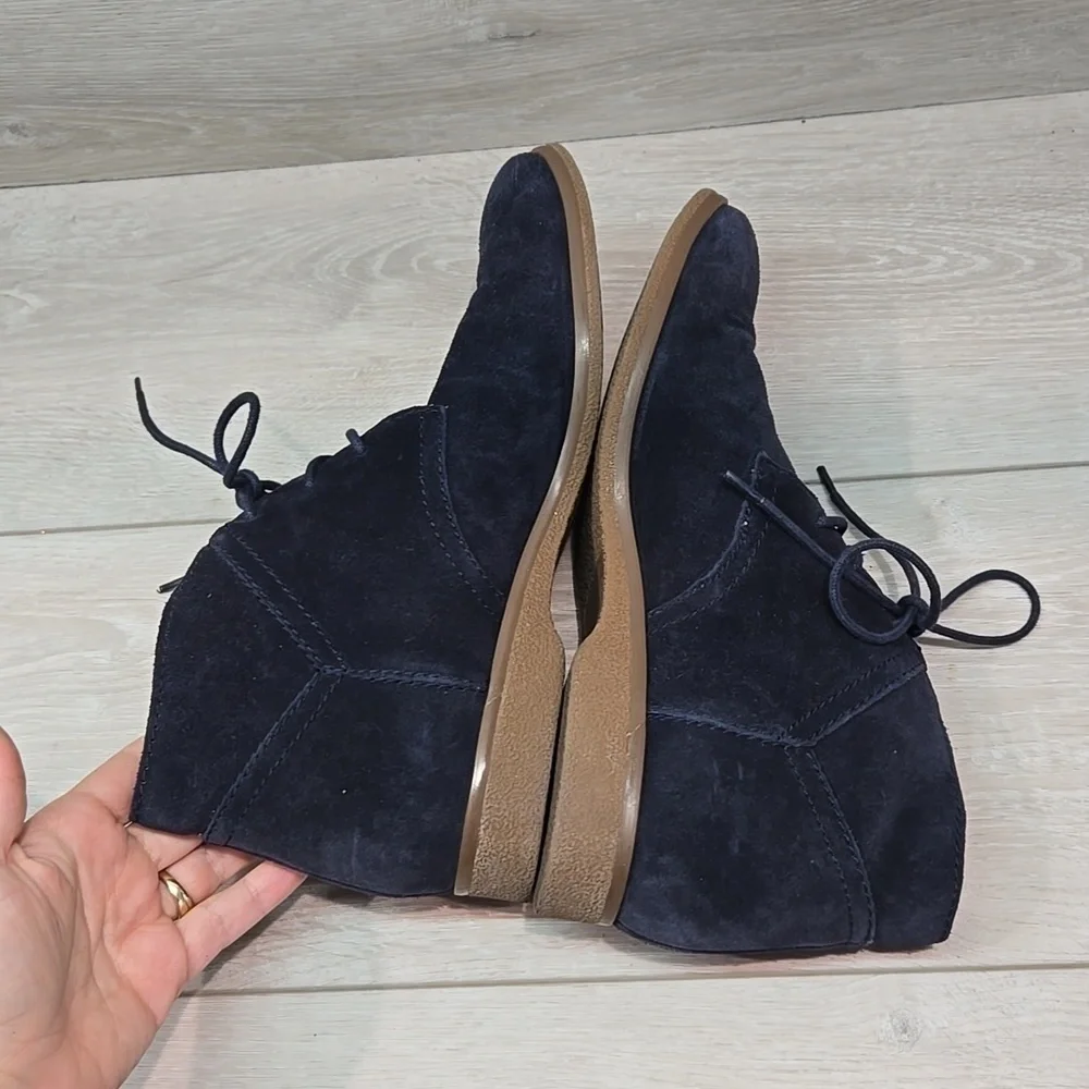 Anthropologie Franco Sarto Women Percy Leather Lace Up shoes Chelsea boots sz 9M